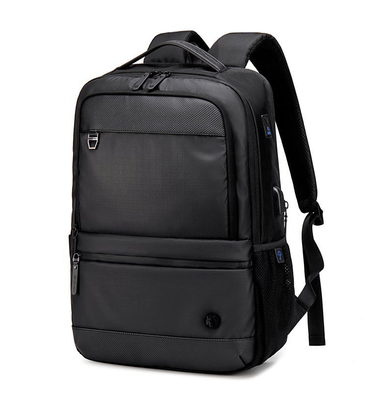 جولدن وولف GB00402 حقيبة ظهر للكمبيوتر المحمول مقاومة للماء وقابلة للتوسيع 15.4" - لون رمادي — جولدين وولف - Image 4